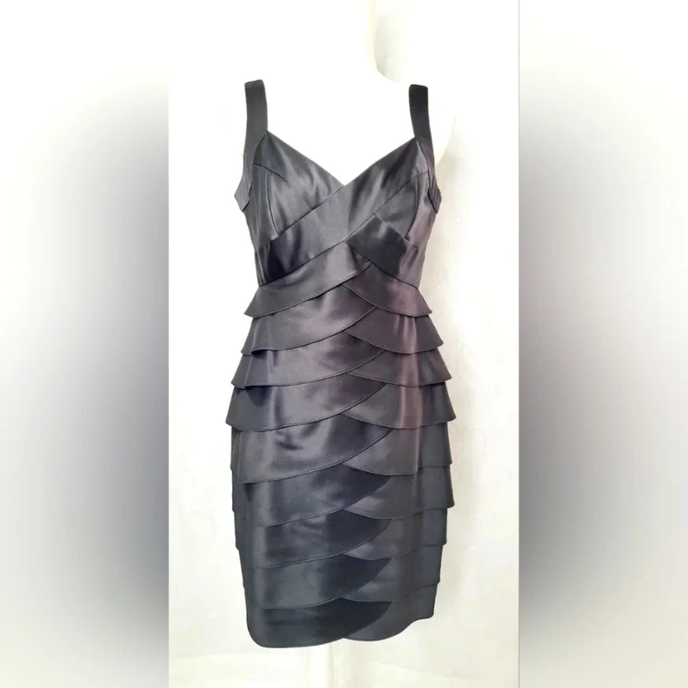 London Times flattering BLACK GORGEOUS dress sz 14